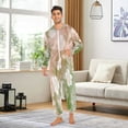 thumbnail image 3 of 1 Piece Adult Onesie Pajamas Cozy & Loose-Fit Sleepsuit Loungewear with Pockets Gradient Elegant Floral X-Small, 3 of 7