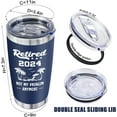 thumbnail image 3 of Retirement Gifts for Men 2024 - Funny Tumbler for Retired Coworker Boss Colleague Women, Farewell Going Away Gift Happy Retirement Not My Problem Anymore, 20 Oz Vacuum Insulated Cup, 3 of 6