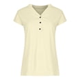 thumbnail image 4 of Aloohaidyvio Tops for Women ,Womens Fashion V Neck Leisure Short Sleeve Solid Breathable Tops, 4 of 6