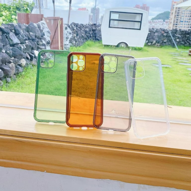 Clear Case for iPhone 11,Soft Silicone TPU Protective Retro Color