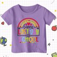 thumbnail image 4 of TAIAOJING T-Shirts Garçon Accrocheurs Lettre Imprimée Dessin Animé Manches Courtes Col Rond T-Shirts Décontractés Dernier Jour d'École pour Bébé à Adolescent Enfants Combinaison Durable Vêtements, 4 of 5