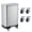 Silver, variant on 16 Gallon Stainless Steel Step Trash Can with Wheels, Rustproof Garbage Bin with Soft Close Lid and Removable Inner Bucket for Kitchen Home Office - Black 60L