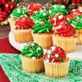 thumbnail image 2 of Freshness Guaranteed Mini Vanilla Cupcakes, Red & Green Icing, 12 Count, 2 of 5
