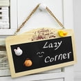 thumbnail image 4 of 212 Main PH1070R5E610-US Creative Wood Hanging Chain Magnetic Black & White Double Side Rectangle Mini Chalkboard, 4 of 7