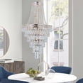 thumbnail image 6 of AFANQI 21 inch gold modern crystal chandelier, 6 tier luxury duplex k9 crystal   chandelier, living room, duplex, 6 of 11