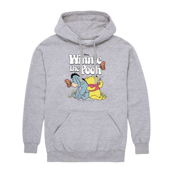 Winnie The Pooh - Retro Pooh Eeyore - Men's Fleece Hoodie Sweatshirt