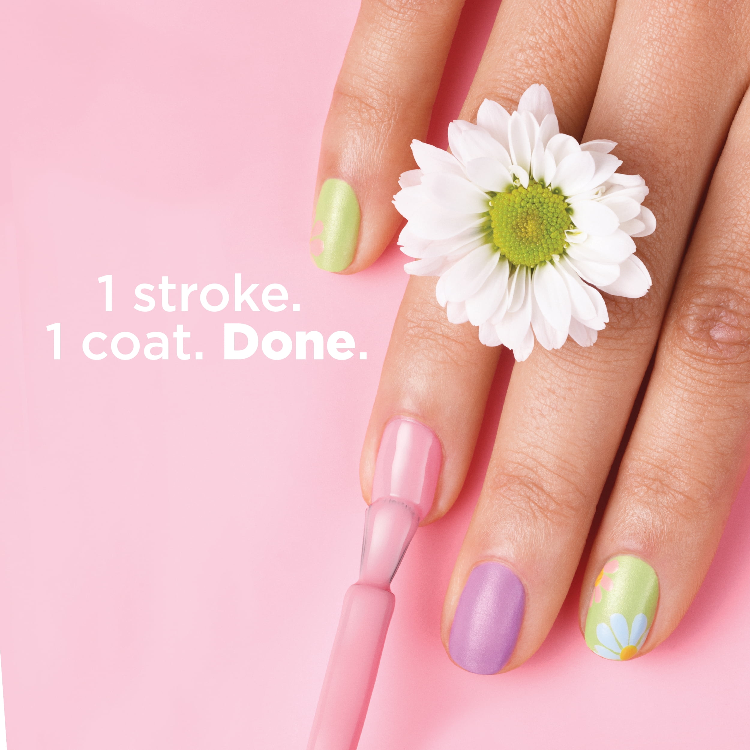 Sally Hansen Insta Dri Flower Powder Nail Polish, Quick-Drying, Long-Lasting Shine, Poppy Into Action​ 0.31 fl oz