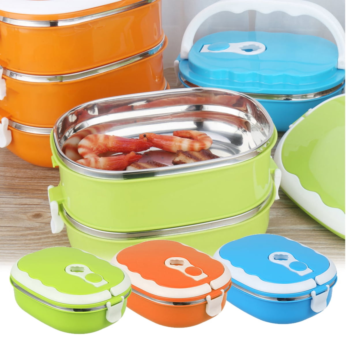 2 Layers Thermal Lunch Box for Kids Thermos Food Container Stainless S –  crowngiftline