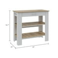thumbnail image 6 of Boahaus Reims Kitchen Island, Assembled Product Height 37 in, White / Light Oak, 6 of 6