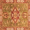 thumbnail image 1 of Ahgly Company Indoor Square Geometric Orange Traditional Area Rugs, 3' Square, 1 of 4