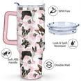 thumbnail image 3 of Insulated Dog Lover Tumbler for Women - 40oz Leakproof Travel Mug with Handle & Straw - Cute Puppy Gift Coffee Cup, 3 of 7