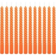 thumbnail image 2 of NestE - 12 Pack 10 Inch Spiral Taper Candle Set, Unscented Dripless Candlesticks for Dinner,Party Brithday Wedding,Halloween and Home Decoration（Orange ）, 2 of 16