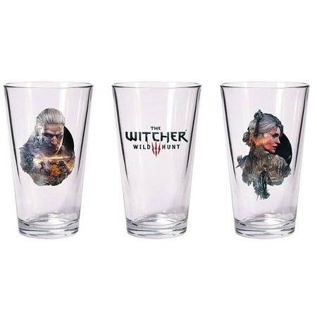 The Witcher 3 Wild Hunt Set of 2 Pint Glass Set (Best Set Witcher 3)