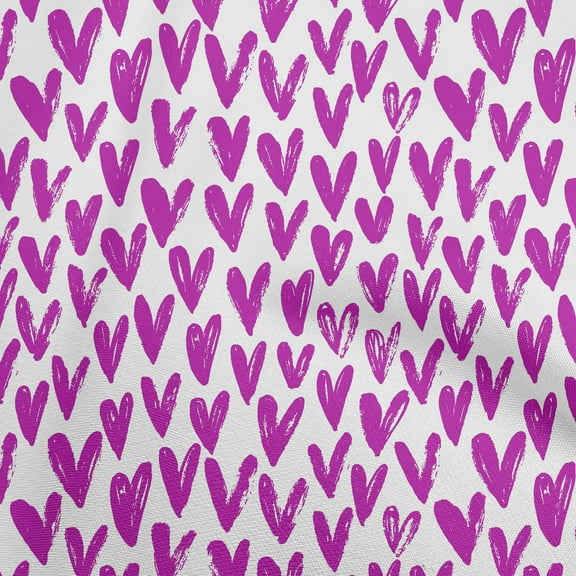 oneOone Cotton Flex Fuschia Pink Fabric Valentine Heart Craft Projects Decor Fabric Printed By The Yard 40 Inch Wide