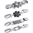 thumbnail image 1 of 4 piezas vintage suéter bufanda clips retro cárdigan collar clips camisa broche clips para mujeres niñas desgaste, 4 estilos Xemadio WMZL-1730-1, 1 of 7