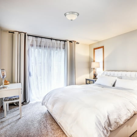 DESIGNERS FOUNTAIN Flush Mount Ceiling Light, 2-Pack, 13 Inch LED Frosted Glass Lighting Fixture for Kitchen, Bedroom, Bathroom, and Hallway, Brushed Nickel, D333M-13FM-BN2