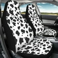 thumbnail image 3 of ZIATUBLE Cow Print Car Seat Covers Anti-Scratch Front Seat Cover Saddle Blanket Set of 2 Auto Interior Accessories Polyester Covers Front Seats Only Universal Fit for SUV Sedan Van, 3 of 7