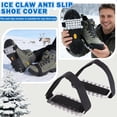thumbnail image 2 of Ice Cleats Snow Traction Cleats Crampon for Walking on Snow and Ice Non-Slip Overshoe Rubber Anti Slip Crampons Slip-on Stretch Footwear, 2 of 5