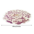 thumbnail image 3 of Fsqjgq Creative Carpet Area Rugs Half Circle Door Mat Heat Transfer 3D Shaped Flower Floor Mat Sofa Bedroom Living Room Carpet Pink, 3 of 6