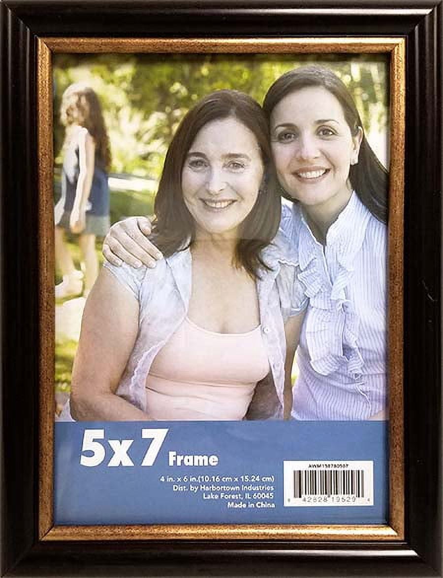 Mainstays Curved Brynn 5x7 inch Mid-Century Mahogany Tabletop Picture Frame