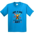 thumbnail image 3 of Inktastic Artist Just a Girl Who Loves Art Youth T-Shirt, 3 of 5