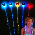 thumbnail image 2 of Trenza de mariposa luminosa colorida, accesorios para animar conciertos, juguetes para niños, trenza de fibra óptica, 2 of 5