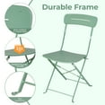 thumbnail image 6 of GRANDPATIO 3-Piece Foldable Bistro Set with Round Table,  All-Weather Steel Frame, No Assembly, Multi-Color Outdoor Patio Furniture for Garden/Beach, Garden-Pea Green, 6 of 6
