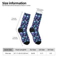thumbnail image 5 of Yiaed Skull purple flower Print Great elasticity Crew Socks Sports socks for Men and Women, 5 of 5