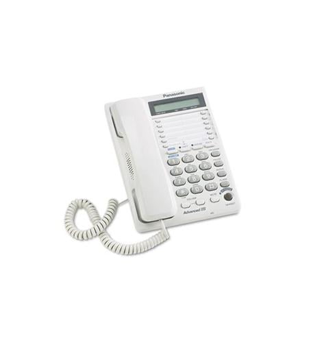 White Panasonic KX-TS208W 2-Line Integrated Phone System 