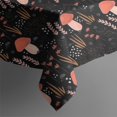 thumbnail image 4 of Red Mushroom Grass Black Pattern Rectangle Tablecloth 60"x120",Waterproof Polyester Rectangle Table Cloth, Wipeable Spillproof Polyester Tablecloth for Dining, Camping, Indoor and Outdoor, 4 of 6