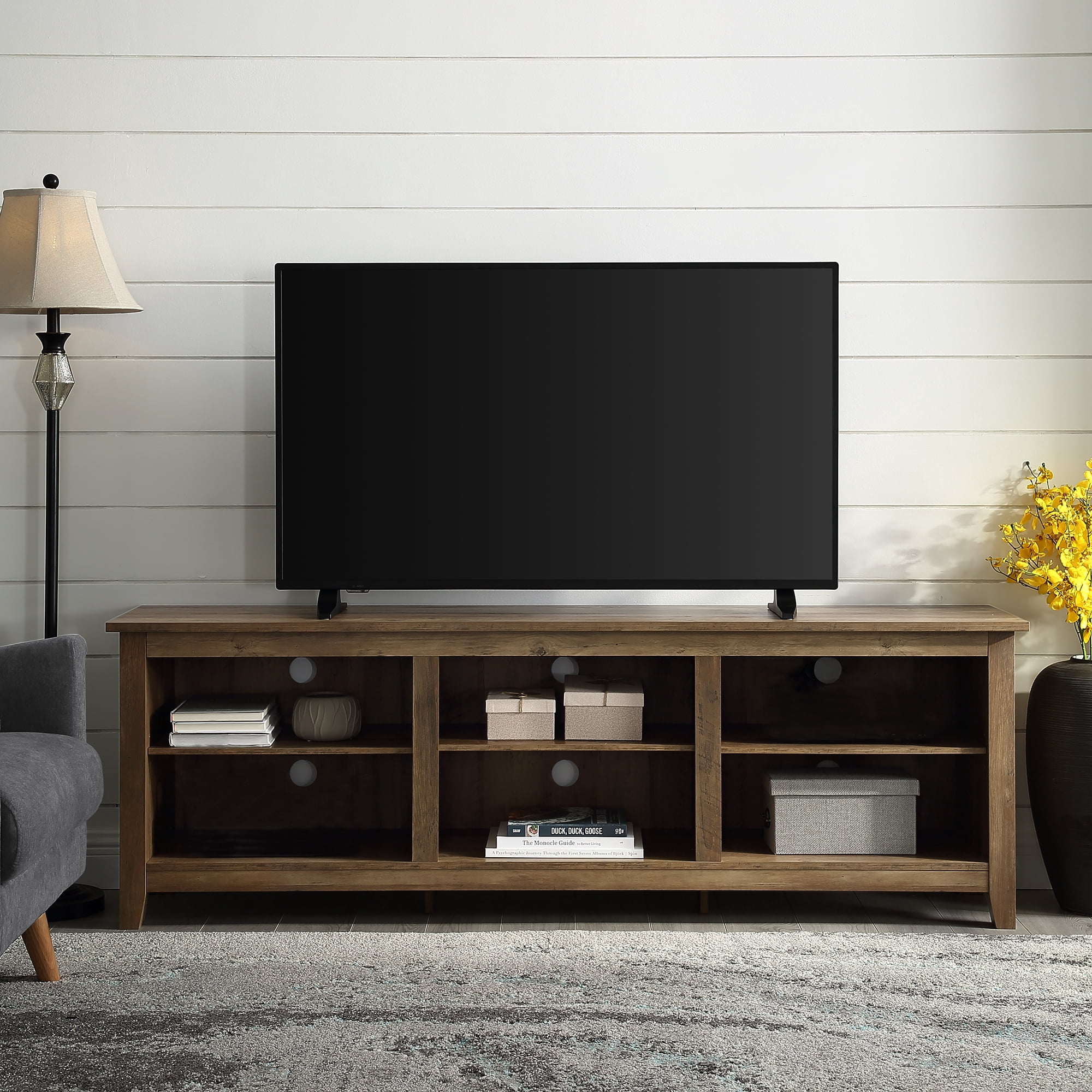 Manor Park Wood TV Media Storage Stand for TV's up to 78" Reclaimed