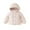 Pink, variant on Girls Korean Style Winter Puffer Jacket, Colorful Button Down Quilted Coat with Hood, Lightweight Warm Insulated Outerwear for Fall and Winter Season Fashion Sky Blue