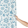 thumbnail image 3 of Shower Curtain, rudder sailing ship Waterproof Fabric Plastic Shower Curtain, Drying Fast Bathroom Curtain with 9 Buttonholes, Ruffle Shower Curtain 60x72in, 3 of 8