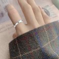 thumbnail image 2 of LYMAYTER Round Stud Earrings Set Matching Rings - 2Pcs Electroplated Hollowed Heart High - polished Finger Rings, 2 of 6
