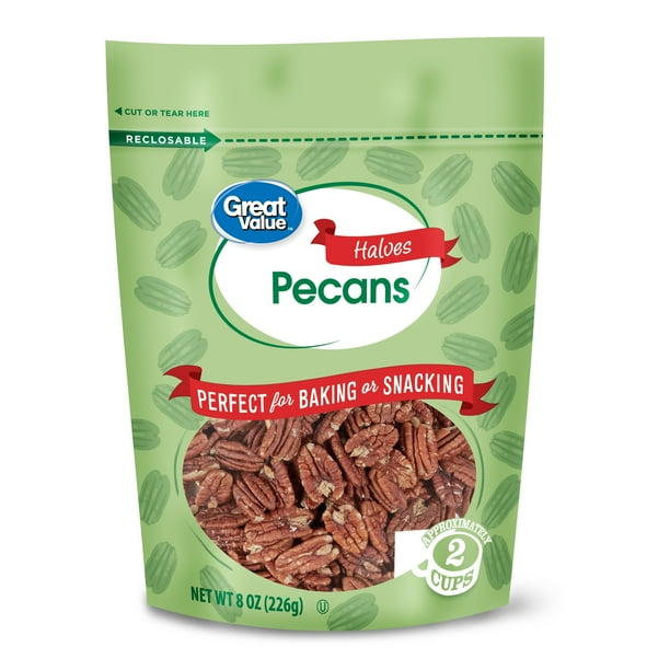Great Value Pecan Halves, 8 oz