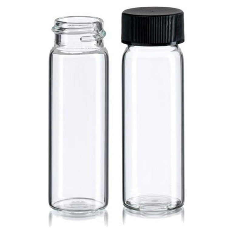 Csfglassbottles 16pcs 25ml Clear Small Glass Vials with White Screwcap  Liquid Sampling Sample Glass Bottles for Chemistry Lab Chemicals - Yahoo  Shopping