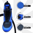 thumbnail image 4 of Professional Boxing Shoes Breathable Wrestling Shoes, Training Shoe for Adult & Youth Men Women Non Slip Rubber Sole Lightweight Boots (Blue & Black, 11), 4 of 6