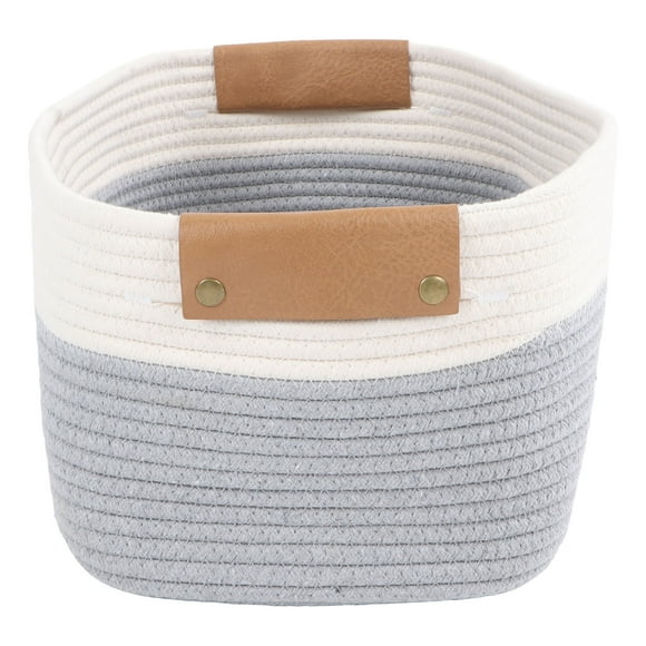 Woven Storage Basket,Cotton Rope Basket Large Rope Basket Blanket Basket Multi-Functional