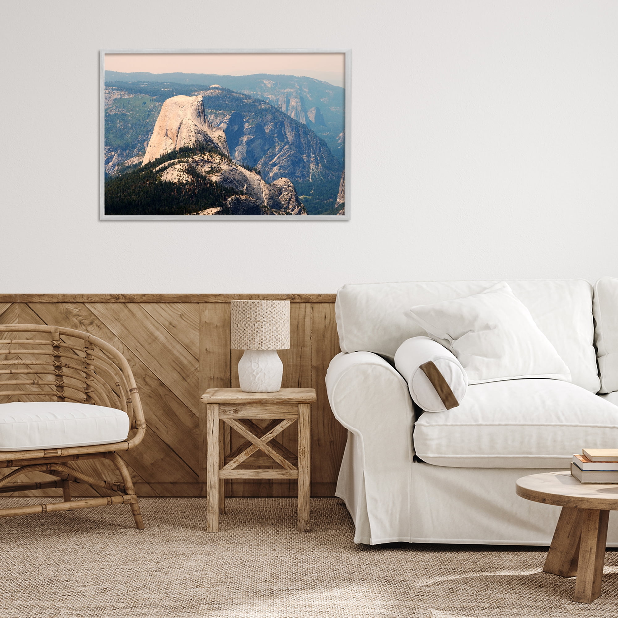 Stupell Industries Granite Monolith Above Forest Gray Framed Giclee Art, design by Gemma Bardot