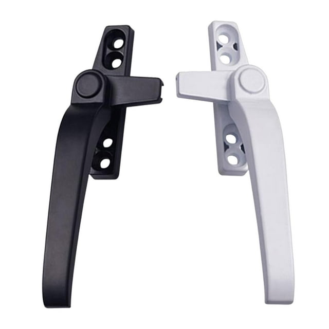 2 uds manijas de ventana mano aleación de Zinc ventana Hardware manija de puerta negro , Negro Izquierda Blanco Derecha, 113x73x23mm