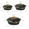thumbnail image 2 of MILTON Insulated Casserole Dish 3-Pc Set – 2.1/1.5/1 qt, Black Gold, 2 of 7