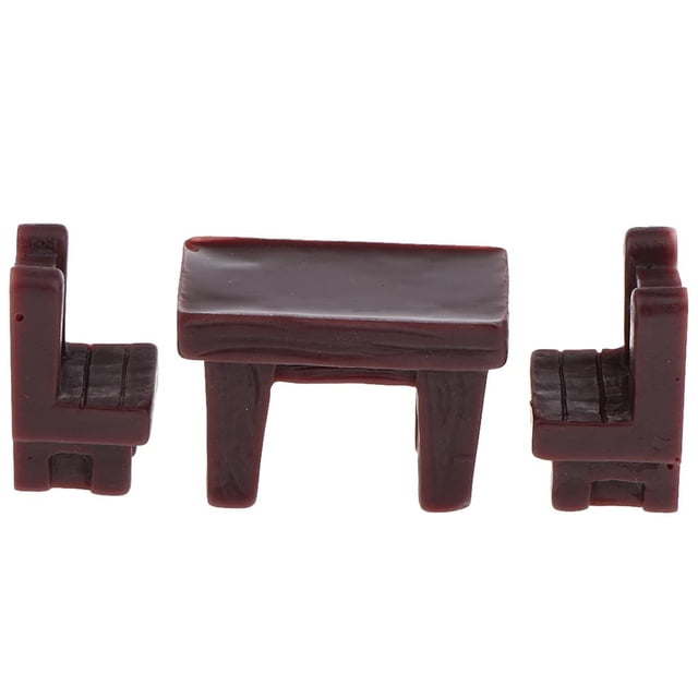 de Sillas de de Comedor, Muebles en Miniatura, Accesorios de Muñeca para Casa de 1/12 marrón Salvador Mesa de casa de muñecas