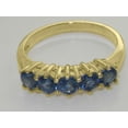 thumbnail image 6 of LBG British Made 14k Yellow Gold Natural Sapphire Womens Eternity Ring - 33 size options - Size 4.75, 6 of 8