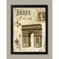 thumbnail image 1 of Vintage Paris Postcard Triomphe De Arc Framed As 11x14 & Ready to Hang, 1 of 1