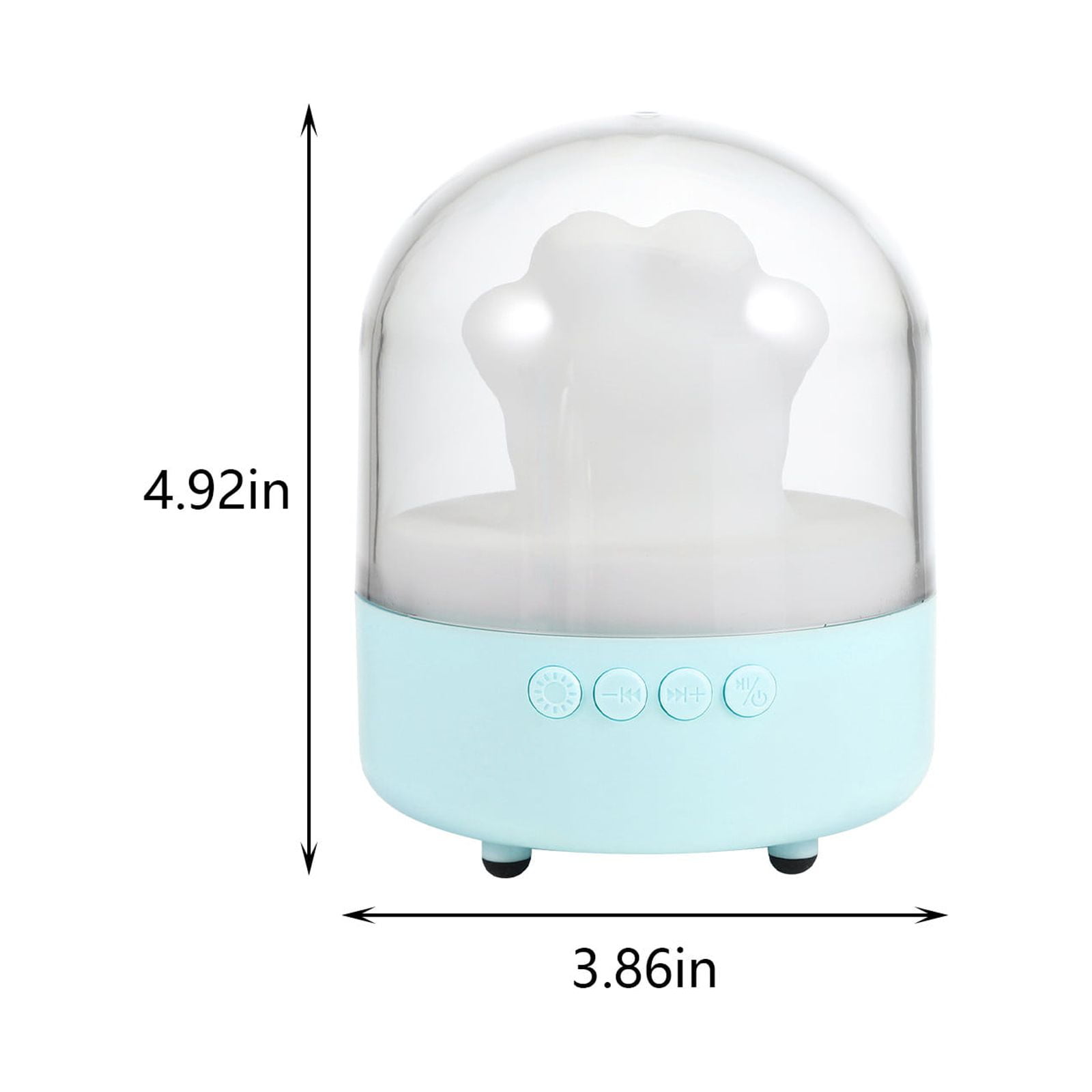 Wovilon Night Light Cat Paw Lamp, Bluetooth Audio Speaker Night Light, Night Smart Alarm Clock Portable Wireless Bedroom Bedside Reading Lamp, Music Sleep Lamp Support Speakerphone