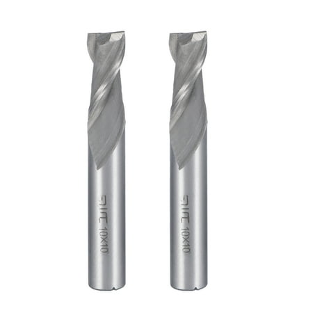 

2Pcs 10mm Shank 10mm x 22mm StraightEnd Mill Cutter CNC Router Bits 2 Flute