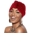 thumbnail image 2 of MESSUEN Hats for Women Turbans for Women Fashion Womens Turbans Women's Sun Hat for Sun Brimless Caps for Women Sun Hats for Women Red One Size, 2 of 4