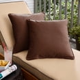 thumbnail image 2 of Sorra Home  Sunbrella Canvas Bay Brown Corded Indoor/ Outdoor Pillow Set 18 in x 18 in, 2 of 5
