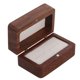 thumbnail image 3 of Wooden Wedding Ring Box Crafted from Durable Walnut Wood for Storing Rings Brown 4x3 Inches, 3 of 5