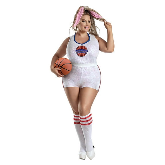 Lola Bunny Plus Size Womens Costume Space Jam Toon Squad Tune Basketball Uniform